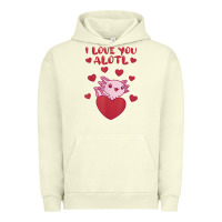 Pigment Pistachio i love you alotl aolotl valentine's day heart aolotl lover Urban Hoodie - lanVoArt