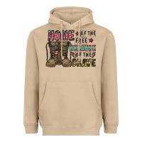 Mushroom home of the free beacause of the brave Heavyweight Hoodie - CowhideDigitalArt
