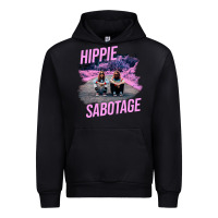 Black hippie sabotage aesthetic style photo with text Urban Hoodie - lanVoArt