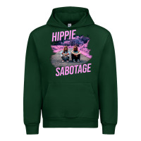 Forest Green hippie sabotage aesthetic style photo with text Urban Hoodie - lanVoArt