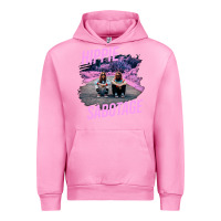 Fuchsia Pink hippie sabotage aesthetic style photo with text Urban Hoodie - lanVoArt