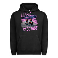 Pigment Black hippie sabotage aesthetic style photo with text Urban Hoodie - lanVoArt