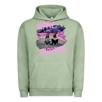 Pigment Oil Green hippie sabotage aesthetic style photo with text Urban Hoodie - lanVoArt