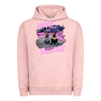 Pigment Salmon hippie sabotage aesthetic style photo with text Urban Hoodie - lanVoArt