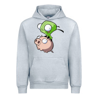 Heather Grey invader zim Urban Hoodie - lanVoArt