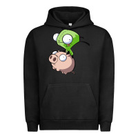 Pigment Black invader zim Urban Hoodie - lanVoArt