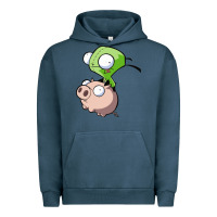 Pigment Midnight Navy invader zim Urban Hoodie - lanVoArt