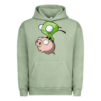Pigment Oil Green invader zim Urban Hoodie - lanVoArt