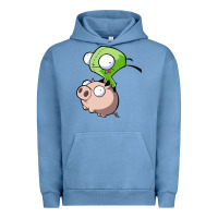 Pigment Pebble Blue invader zim Urban Hoodie - lanVoArt