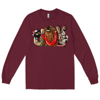 Burgundy joy Long Sleeve Tee - CowGirlArtShop