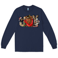 Navy joy Long Sleeve Tee - CowGirlArtShop