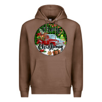 Chestnut Merry Christmas Truck Premium Hoodie - FaDigitalArtStudio