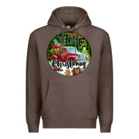 Coffee Merry Christmas Truck Premium Hoodie - FaDigitalArtStudio