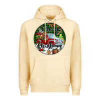 Pina Colada Merry Christmas Truck Premium Hoodie - FaDigitalArtStudio
