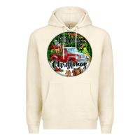Sandshell Merry Christmas Truck Premium Hoodie - FaDigitalArtStudio