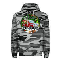 Slate Camo Merry Christmas Truck Premium Hoodie - FaDigitalArtStudio