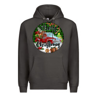 Smoke Merry Christmas Truck Premium Hoodie - FaDigitalArtStudio