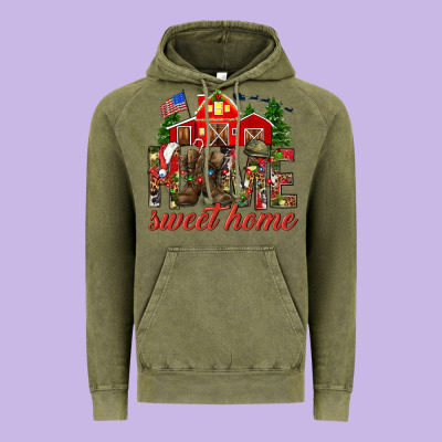 Army Christmas Home Sweet Home Vintage Hoodie Designed By Howdyjamesfarm