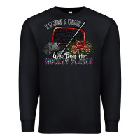 Black i'm just a woman who loves her hockey player Premium Sweatshirt - SublimationCraftShop