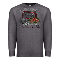 Charcoal Heather i'm just a woman who loves her hockey player Premium Sweatshirt - SublimationCraftShop