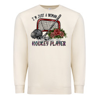 Sandshell i'm just a woman who loves her hockey player Premium Sweatshirt - SublimationCraftShop