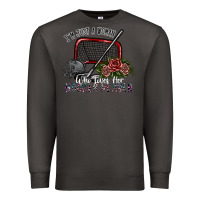 Smoke i'm just a woman who loves her hockey player Premium Sweatshirt - SublimationCraftShop