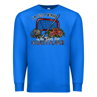 True Royal i'm just a woman who loves her hockey player Premium Sweatshirt - SublimationCraftShop