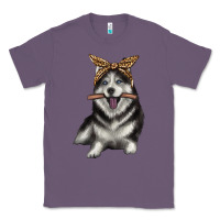 Lavender alaskan husky with bandeau Classic Tee - texasbilliewilder