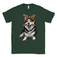 Sports Green alaskan husky with bandeau Classic Tee - texasbilliewilder
