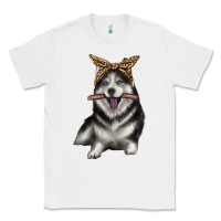White alaskan husky with bandeau Classic Tee - texasbilliewilder
