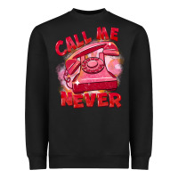 Black call me never Heavyweight Sweatshirt - FaDigitalArtStudio