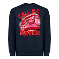Navy call me never Heavyweight Sweatshirt - FaDigitalArtStudio