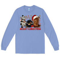 Colony Blue merry christmas heifer cow gnomies Long Sleeve Tee - CowGirlArtShop