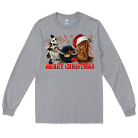Heather Grey merry christmas heifer cow gnomies Long Sleeve Tee - CowGirlArtShop