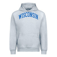 Heather Grey wisconsin blue Urban Hoodie - lanVoArt