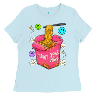 Baby Blue instant good vibes Ladies Tee - Artiststas