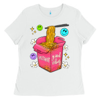 White instant good vibes Ladies Tee - Artiststas
