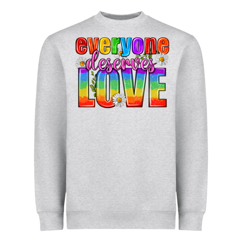 Everyone Deserves Love Pride Lgbtq Heavyweight Sweatshirt by BundleAndBundleShop | Teevron