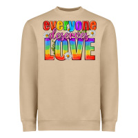 Mushroom Everyone Deserves Love Pride Lgbtq Heavyweight Sweatshirt - BundleAndBundleShop