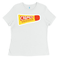White carmex obsessed sticker Ladies Tee - lanVoArt