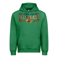 Emerald she is blesssed floral Urban Hoodie - BarkalooDesign