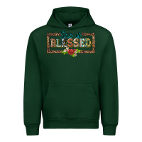 Forest Green she is blesssed floral Urban Hoodie - BarkalooDesign