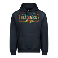 Navy she is blesssed floral Urban Hoodie - BarkalooDesign