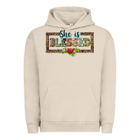 Pigment French Oak she is blesssed floral Urban Hoodie - BarkalooDesign
