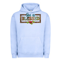 Pigment Grape Ice she is blesssed floral Urban Hoodie - BarkalooDesign