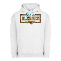 Pigment Lunar Rock she is blesssed floral Urban Hoodie - BarkalooDesign