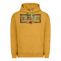 Pigment Peanut Butter she is blesssed floral Urban Hoodie - BarkalooDesign