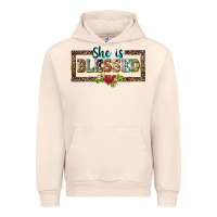 Sandshell she is blesssed floral Urban Hoodie - BarkalooDesign