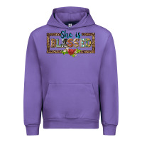 Tulip she is blesssed floral Urban Hoodie - BarkalooDesign