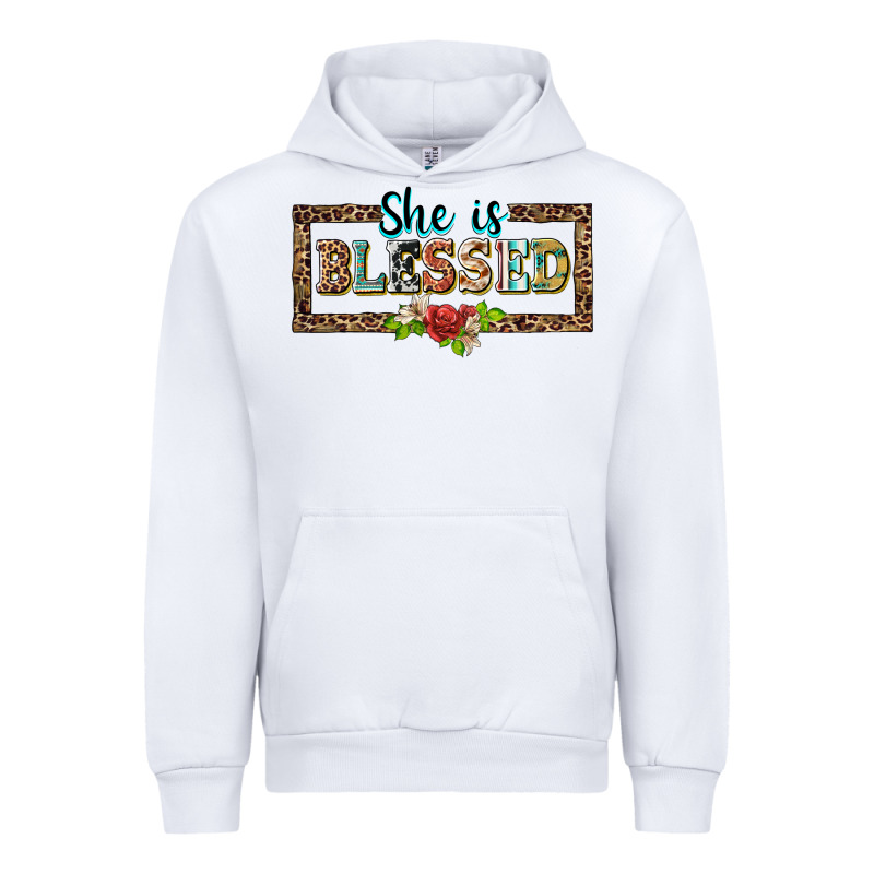 She Is Blesssed Floral Urban Hoodie by BarkalooDesign | Teevron